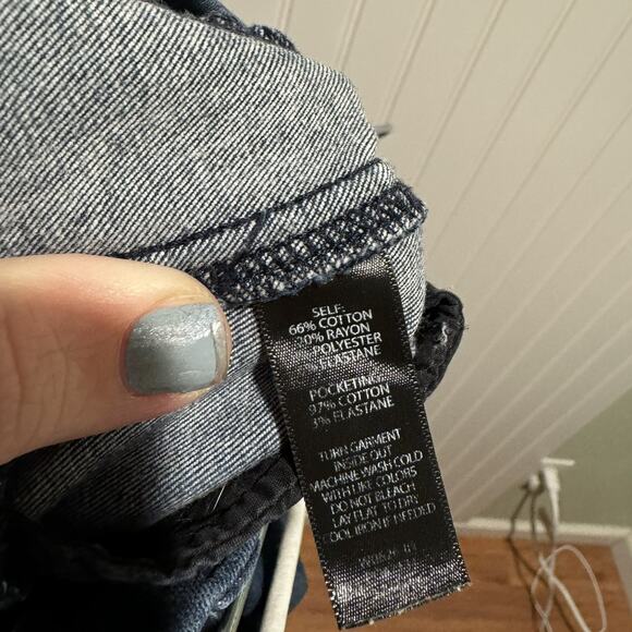 Betabrand Pull On Denim Jeans Straight Leg Size Large Petite - Picture 5 of 5